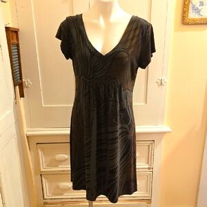 Fave olive green/gray print stretch dress Sz XL 🛍